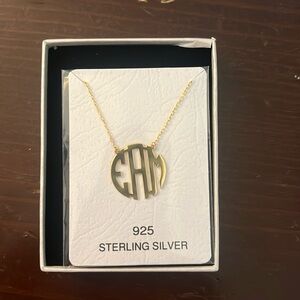 EAM (for ema initials) monogrammed necklace! gold!